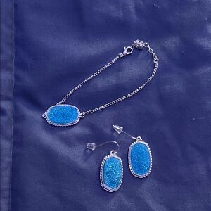 Elegant Blue Stone Jewelry Set